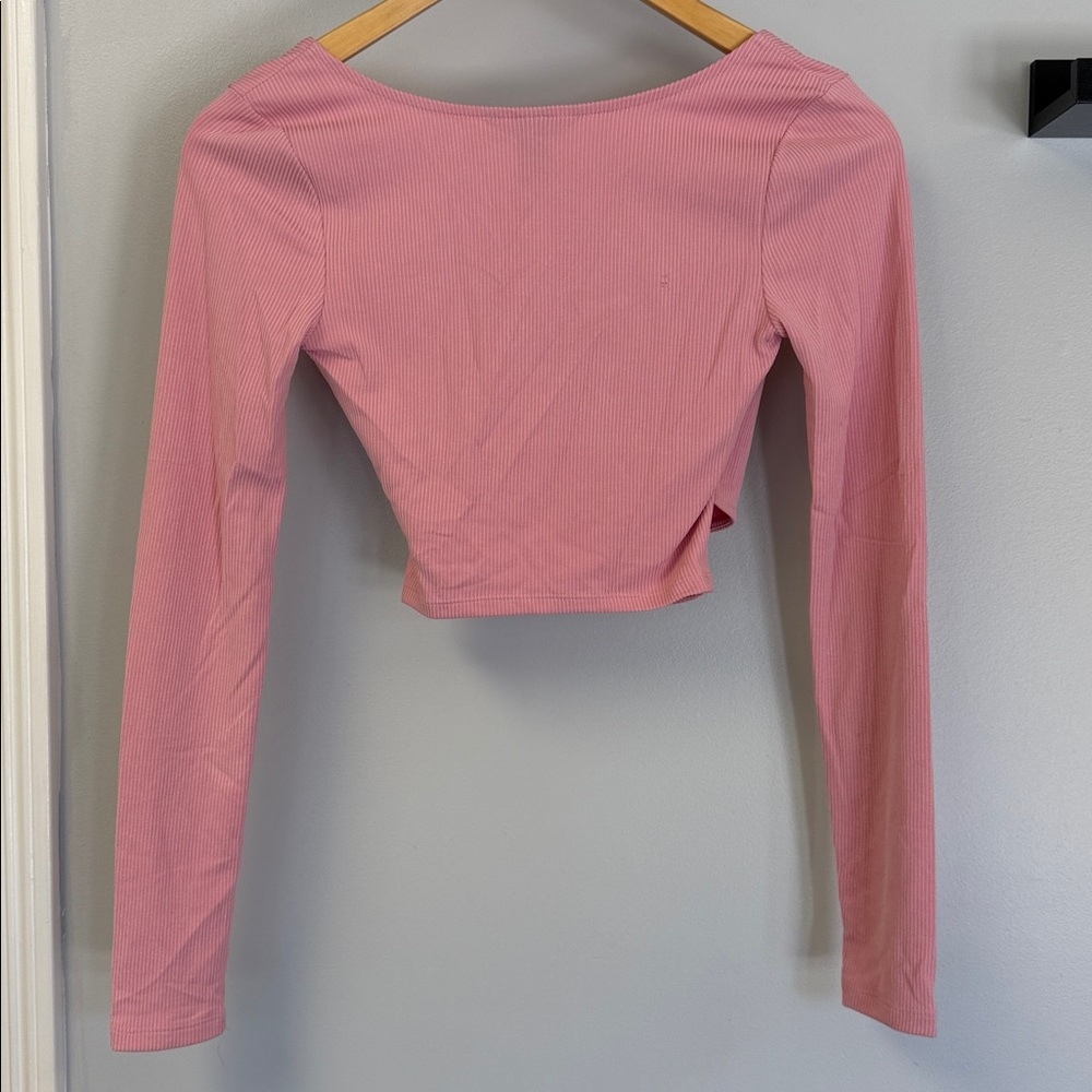 NWT Victorias Secret Long Sleeve Cropped Wrap Shirt - Picture 4 of 6